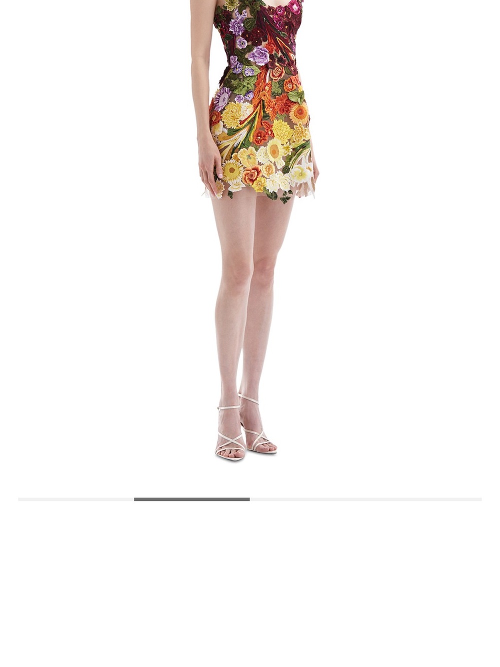 OSCAR DE LA RENTA
Strapless Floral Embroidered Mini Dress - Picture 4 of 4